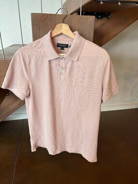 Mens Banana Republic Pale Pink Core Temp Size Small Polo